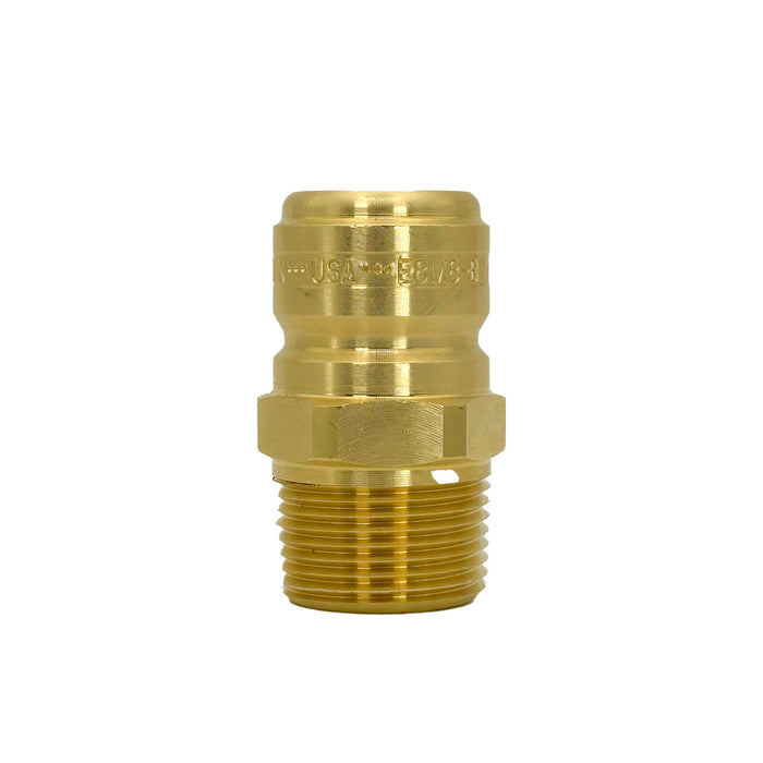 Dixon E8M8-B, E Series FST Straight Thru, 1" Body Plug x 1" Male Threaded (Brass)