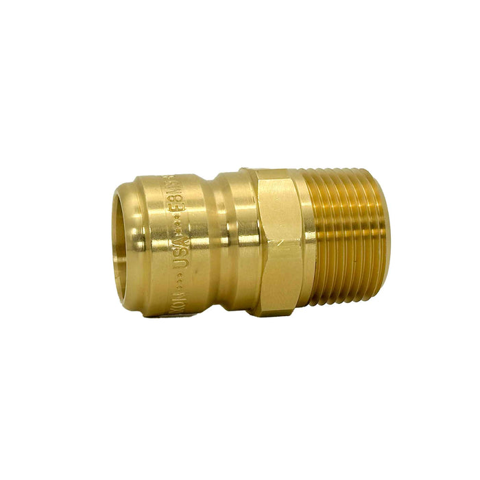 Dixon E8M8-B, E Series FST Straight Thru, 1" Body Plug x 1" Male Threaded (Brass)