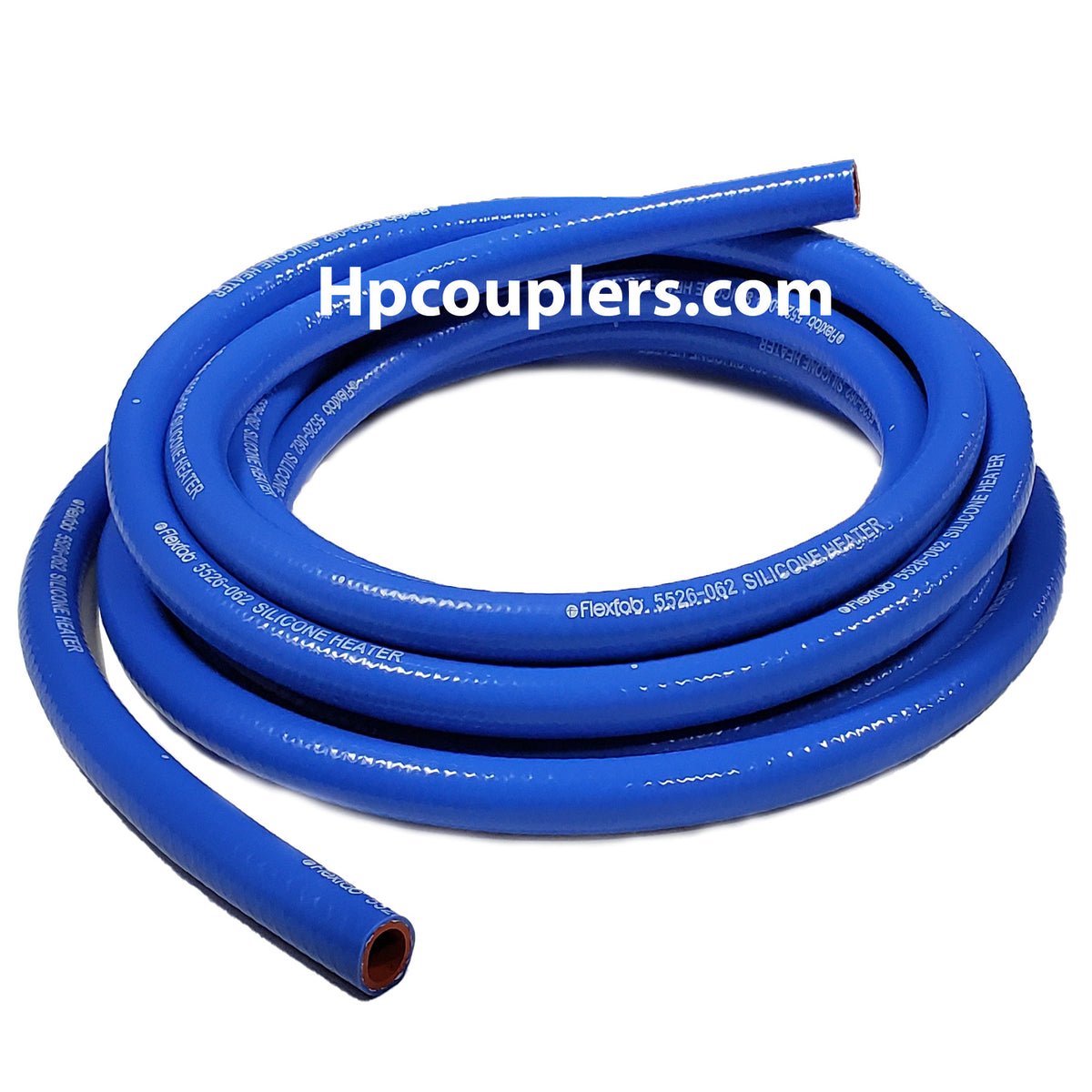 2.500 ID Silicone Convoluted Flex Hose, 2 Ply Polyester Reinforced with  Helical Wire Support, Blue Color